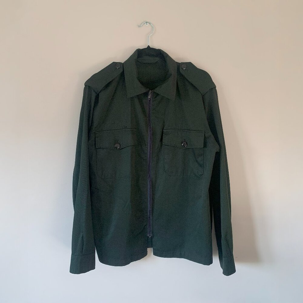 Dark Green 2-Pockets Military Epaulettes Jacket